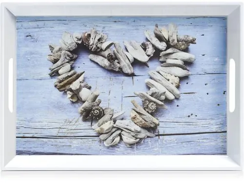 Zeller Melamintablett, 50x35x5cm, Herz