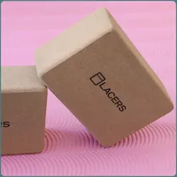 Lacers PetrolLine Yoga Block Kork 2er Set Natürlicher Korkblock für Yoga, Pilates, Fitness, Stretching und Meditation-Rutschfest, Stabil & Nachha... - Braun
