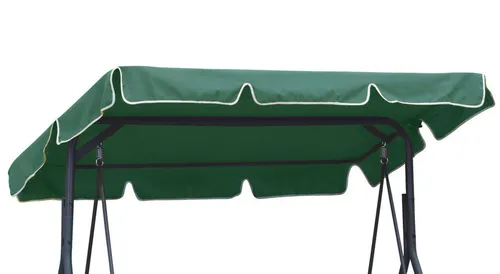 Universal, Sonnendach, Hollywoodschaukel Dachbezug, Dachplane, 230 x 120 cm, Garten-Schaukel, Ersatzdach, Grün [101]