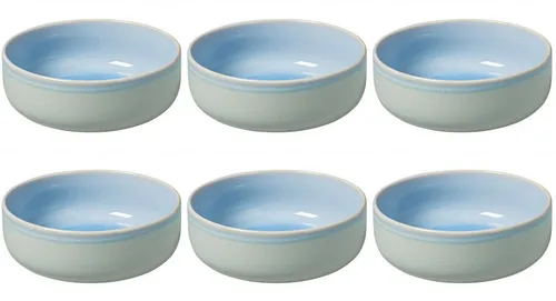 Villeroy & Boch like. by Crafted Blueberry Bol 6er Set, 16 cm - Schüsselsets aus hochwertigem Premium Porzellan mit einzigartiger Reaktivglasur, ideal für individuelle Tischgestaltungen und vielseitig einsetzbar.