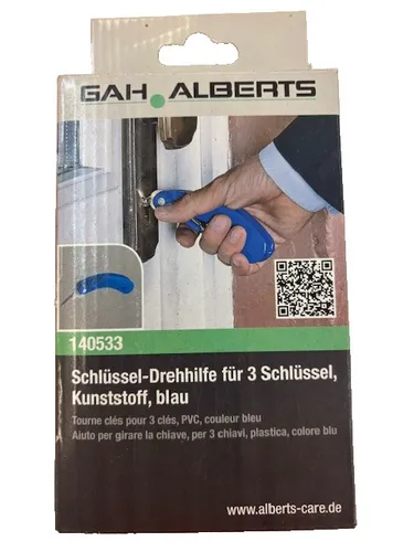Alberts 140533 Schlüssel-Drehhilfe - Kunststoff, blau