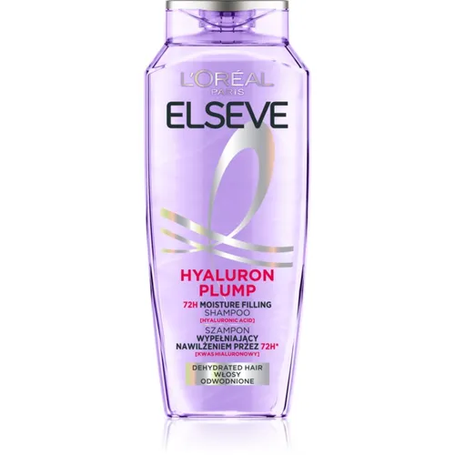 L´Oréal Paris Elseve Hyaluron Plump 72H Hydrating Shampoo 400 ml - Feuchtigkeitsspendendes Stärkungsshampoo mit Hyaluronsäure für dehydriertes Haar, sorgt für 10x mehr Hydratation und glänzendes, genährtes Haar bis zu 72 Stunden.