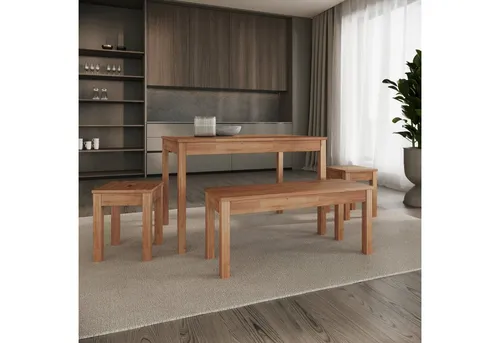 Krok Wood Esstisch Tomas aus Massivholz 75x75 cm von Krok Wood