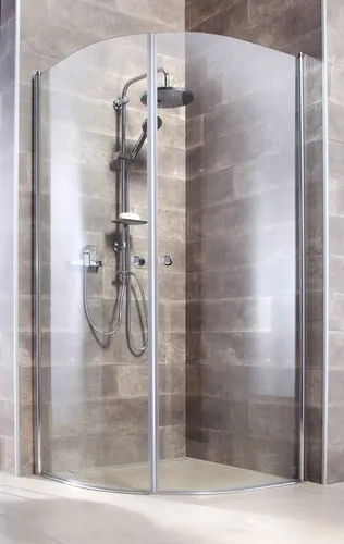 welltime Runddusche Florenz 90x90 cm - Duschkabine mit barrierefreiem, höhenverstellbarem Design, Einscheibensicherheitsglas und elegantem Hebe-Senk-Mechanismus für maximalen Komfort.