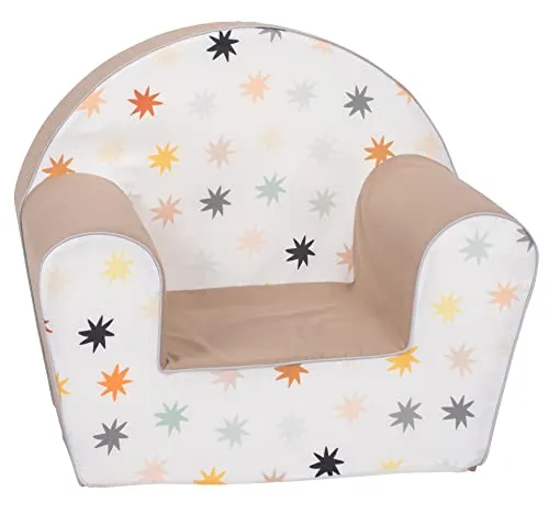 KNORRTOYS.COM 74002 Kindersessel-Pastell Stars, Kleine - Sessel fürs Kinderzimmer mit bequemen Sitz und zauberhaftem Stars-Aufdruck, belastbar bis 30 kg für langanhaltenden Komfort.