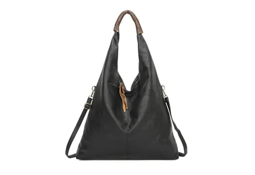 OBC XXL Damen Tasche - Trendige Hobo Bag in Schwarz - Damen-Schultertaschen, stylischer Eye-Catcher für jeden Anlass, vielseitig einsetzbar und ideal für Reisen, Schule oder Büro.
