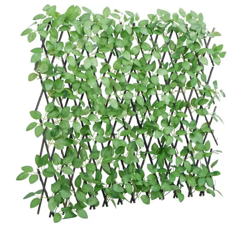 vidaXL Rankgitter mit Künstlichem Efeu - Sichtschutz und Dekoration für Terrasse, Balkon und Garten, erweiterbar von 84 cm bis 180 cm, pflegeleicht und robust