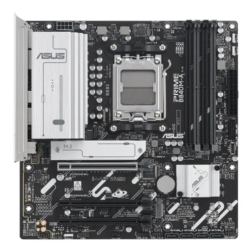 ASUS PRIME B840M-A-CSM Mainboard - mATX Mainboard mit AMD B840 Chipsatz, ideal für leistungsstarke Builds und optimale Kühlung.