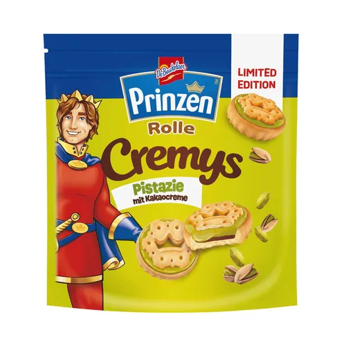 Prinzen Rolle Cremys Pistazie mit Kakaocremefüllung Packung 172g