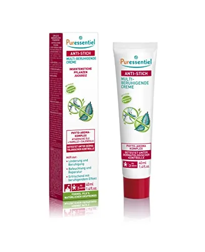 Puressentiel Anti-Stich - Multi-beruhigende Creme - Insekten- und Pflanzenstiche - 100% natürliche Wirkstoffe - Frische-Effekt - Lindert Juckreiz und Reizungen - 40 ml