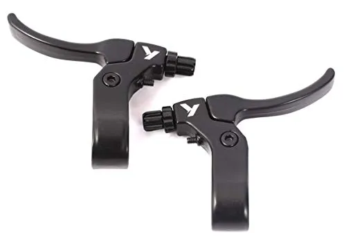 KHEbikes KHE Prism BMX Bremshebel PAAR 6061 Aluminium Kaltgeschmiedet 2-Finger schwarz