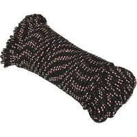 vidaXL Bootsseil Schwarz 3 mm 25 m Polypropylen 152322