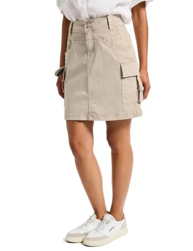 Damen Rock im Cargo-Look - Stylischer kurzer Rock im Cargo-Look mit seitlichen und aufgesetzten Taschen, aus einem bequemen Baumwollmix mit Stretchanteil, ideal für lässige Outfits.