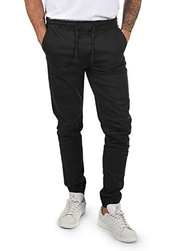 !Solid SDHenako Herren Chino Hose Stoffhose mit Stretch und elastischer Beinabschluss, Größe:2XL, Farbe:Black (9000)