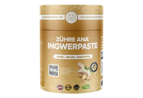 Zühre Ana® Ingwerpaste – Ein ausgewogenes Leben mit pflanzlichen Produkten Paste, 240 g, Ingwerpaste - Ohne Zusatzstoffe – 100% natürlich.