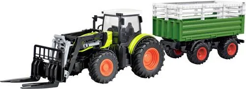Amewi RC-Traktor 1:24 - Landwirtschaftliches Fahrzeug, ideal für Kinder ab 6 Jahren und fernsteuerbar mit AAA-Batterien