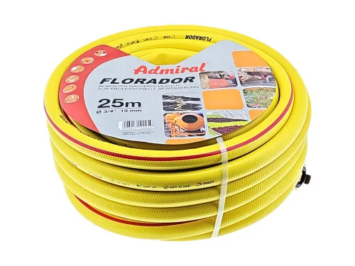 Klotz Wasserschlauch 25 m knickfest 3/4 Zoll mit 2 GEKA Kupplungen und Schellen