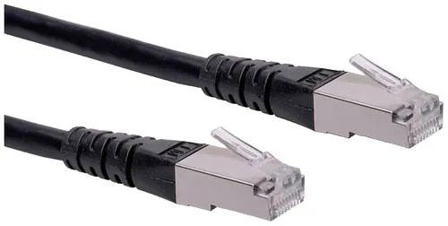 Roline 21.15.1335 RJ45 Patchkabel CAT 6 S/FTP 1.00m Schwarz 1St.