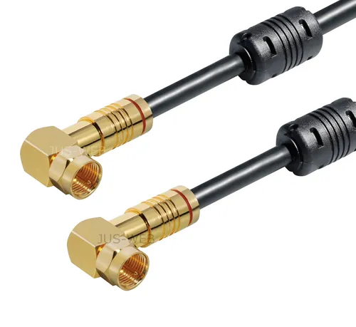 m SAT Kabel 135 dB Kupfer CLASS  5-fach F-Stecker gewinkelt HD TV 4K UHD 3D 5