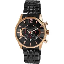 ELITE Herrenchronograph mit Edelstahlarmband - Eleganter Herrenchronograph mit präzisem Quarzuhrwerk und anpassbarem Edelstahlarmband. Ideal für jeden Anlass, bietet er eine Datumsanzeige und leuchtende Zeiger für beste Ablesbarkeit.