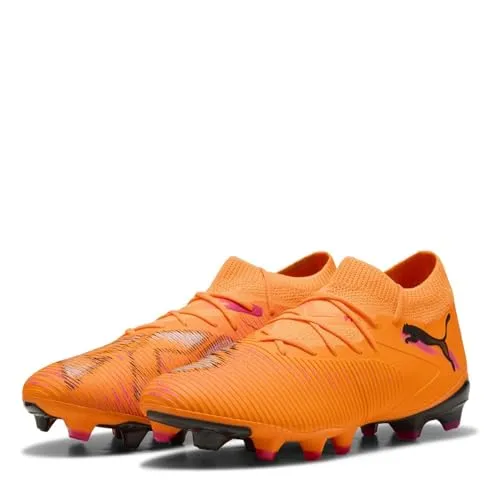Puma Future 8 Match FG/AG Wn's - Damen Fußballschuhe in Heat Fire-Puma Black-Ravish - Hochwertige Damen Fußballschuhe mit innovativer GripControl Technologie für beste Ballkontrolle und mindestens 20% recyceltem Material. Ideal für festen Boden und Kunstrasen.