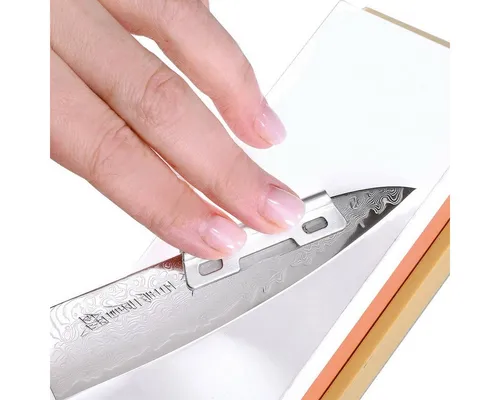 Produktbild GEFU Messerschärfer Schleifhilfen 2tlg Set Edelstahl Messer Halter 2 G