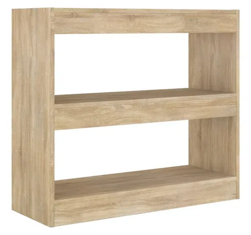 furnicato Bücherregal - Vielseitiger Raumteiler in Sonoma-Eiche - Bücherregal/Raumteiler aus Holzwerkstoff, ideal für Flure und Wohnräume. Bietet viel Stauraum für Bücher und Deko, robust und feuchtigkeitsbeständig.