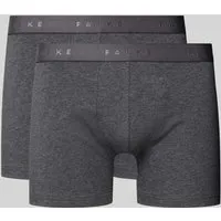 Falke Boxershorts mit elastischem Logo-Bund im 2er-Pack in Anthrazit, Größe XL