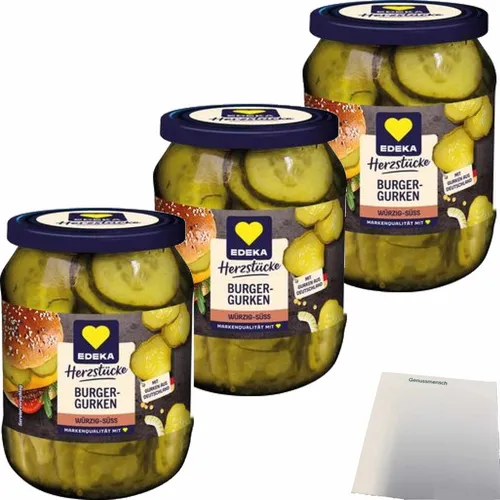 EDEKA Burgergurken 3er Pack 3x330g Glas usy Block