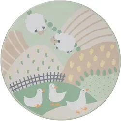 Lytte Kinderteppich Merle Multicolor ø 120 cm - Vielseitiger Kinderteppich für das Kinderzimmer, der Wärme und Stil vereint. Ideal, um jedem Raum eine besondere Note zu verleihen und gleichzeitig für Komfort zu sorgen.
