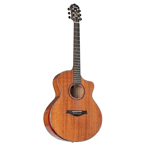 Westerngitarre Fame Mahogany Standard, Grand Auditorium, Cutaway, Massive Mahagoni-Decke, Walnuss Griffbrett, Sonitone Tonabnehmer kompatibel