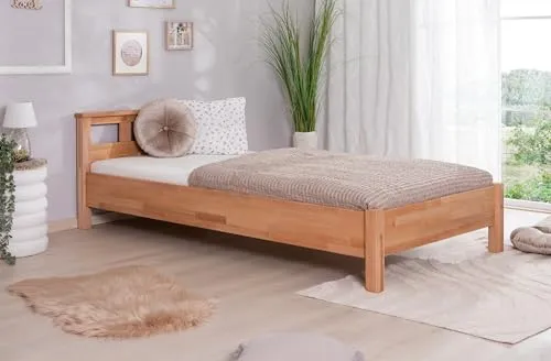 TiCAA Einzelbett Gästebett aus massivem Buchenholz 90 x 200 von TiCAA