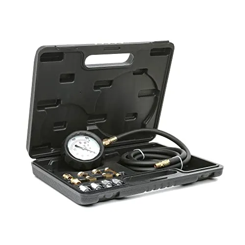 OIL PRESSURE TESTER 0500PSI - Professioneller Kompressionstester - Kompressionstester für präzise Öl- und Druckmessungen, robustes Aluminium- und Messingdesign, ideal für Werkstätten und Heimwerker.