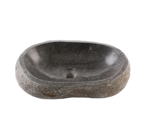 wohnfreuden Aufsatzwaschbecken Naturstein Waschbecken 40 cm oval (Kein Set), 101726_BaO4.153