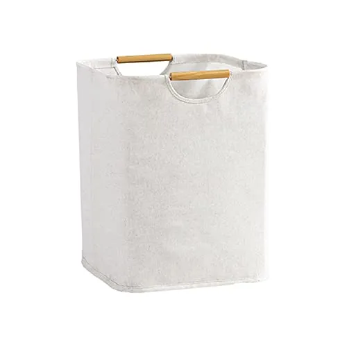 Yolistar Beige Wäsche Körbe, 40×30×30 cm Wäschekorb, Faltbar Wäschesammler Wäschebox, Wäschekörbe Laundry Baskets Aufbewahrungskorb Wäschesortierer für Schlafzimmer, Bad, Kinderzimmer, Reise