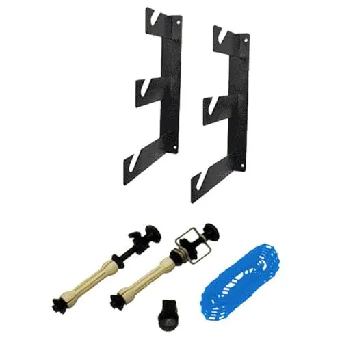 Walimex 3-fach Hintergrund Wandmontageset - Hintergrundsystem für kreative Fotografie, inklusive 3-fach-Hintergrundhaken für flexibles Arbeiten und einfache Montage.