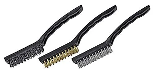 kwb Hand-Drahtbürsten Satz 3-teilig, 1x Messing-Drahtbürste (Grill-Bürste), 1x Stahl-Bürste, 1 x Stahl-Bürste verzinkt