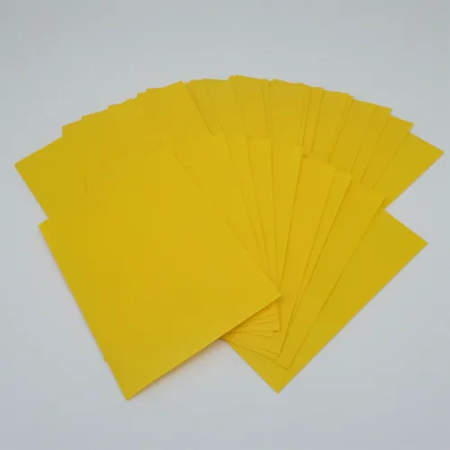 Docsmagic.de Mat Yellow Card Sleeves Small Size 62 x 89 - YGO Cardfight - Min 60