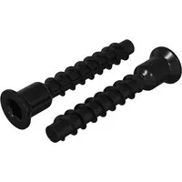 vidaXL Steckkappen-Schraube 2 Stk Schwarz 7 x 40 mm Eisen 864544
