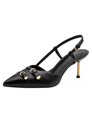 Tamaris TOUCH-IT Slingpumps mit Stilettoabsatz - Setze mit diesen eleganten Slingpumps auf Stilettoabsatz ein modisches Statement. Die 7 cm hohe Ferse sorgt für eine tolle Silhouette, während das innovative Fußbett für angenehmen Komfort sorgt. Ideal, um jedes Outfit stilvoll zu ergänzen.