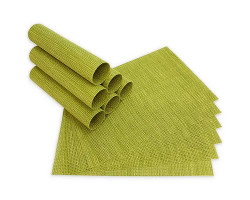 matches21 HOME & HOBBY Platzset Tischsets ELEGANCE 12er Set Hell-grün als Tischuntersetzer, (12-St), Abwaschbare Platzsets als Tischunterlagen für Ess-Tisch Tisch-Deko