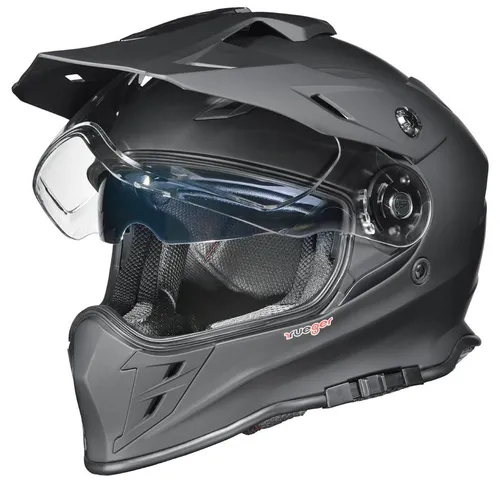 rueger-helmets Motorradhelm Crosshelme M (57-58) - Hochwertiger Motorradhelm in Matt Schwarz, ideal für junge Fahrer ab 5 Jahren. Mit geprüfter ECE-22/05 Norm bietet er Sicherheit und Komfort für jedes Abenteuer.