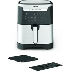Tefal Heißluftfritteuse Fry Grill XXL Edelstahl EY801D - Große Kapazität für fettfreies Frittieren und vielseitiges Grillen, ideal für Familiengerichte