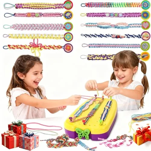 PTylo DIY Freundschaftsarmband-Set, armbänder selber machen für Mädchen, Cooles Armband-Bastelset, Kunst- und Bastelsett geeignet für Kinder im Alter von 6 7 8 9 10 11 12 Jahren