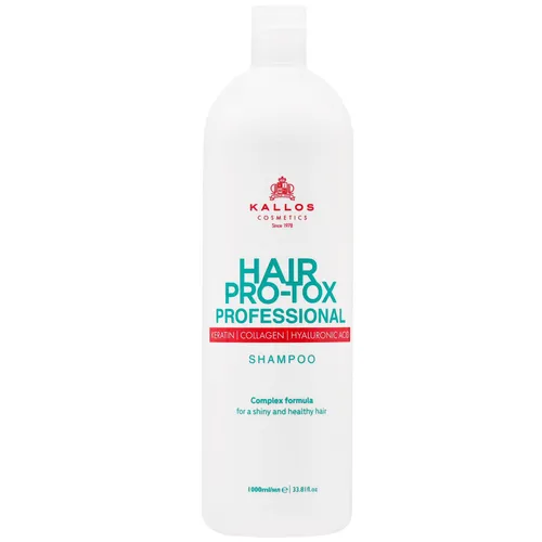 Kallos Pro-Tox Shampoo 1000ml Keratin Collagen Hyaluron, feuchtigkeitsspendend