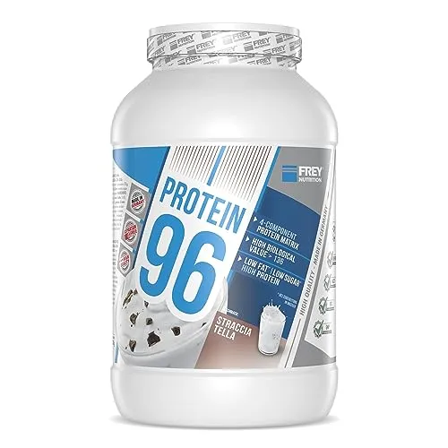 Frey Nutrition Protein 96 - Stracciatella 2300g - Sportnahrung mit hohem Caseinanteil, ideal für Muskelaufbau und Regeneration, ohne pflanzliche Proteine und künstliche Vitamine, hergestellt in Deutschland.