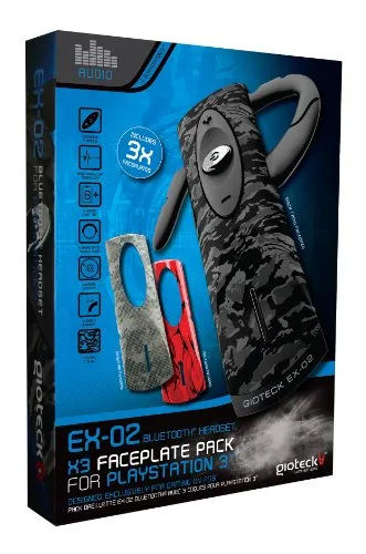 Playstation 3 - EX-02 Bluetooth Headset - Triple Faceplate Pack - Skins, Schutzhüllen & Faceplates für PlayStation 3, inkl. drei stylischen Wechselcovern für individuellen Look