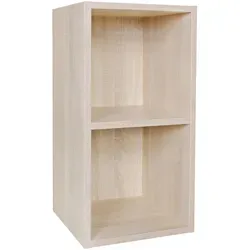 Wohnling Standregal WL5.176 - Modernes Regal in Sonoma Eiche - Standregal mit 2 Fächern, ideal für kleine Räume und Bücheraufbewahrung. Kompakt (30x60x30 cm) und stilvoll, perfekt für ein modernes Zuhause.