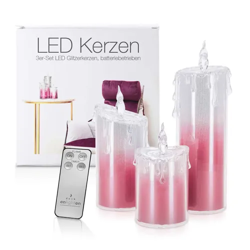 Kerzen Pink von LED Universum