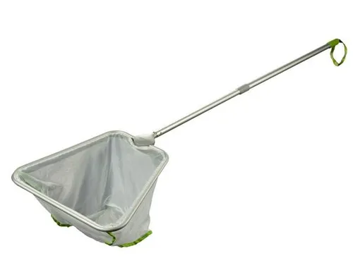 Velda Teichkescher eckig 35 cm mit Teleskopstiel - Teichpflege & Teichreinigung: Der Velda Teichkescher ist bis 180 cm ausziehbar und bietet ein feines Daphnia Netz für effektive Reinigung. Die grüne Biese sorgt für gute Sichtbarkeit im Wasser.